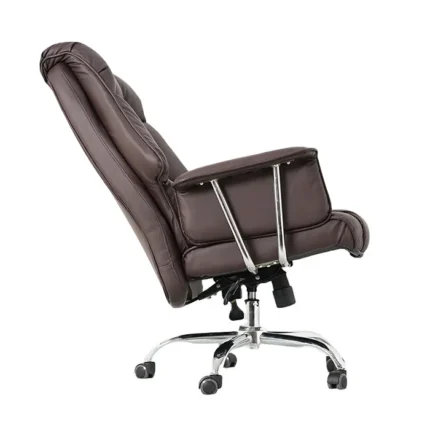 Majesty Chair side view – high back leather chair