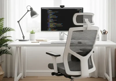 Best ergonomic mesh chair for programmers used in a modern workspace, designed for long hours and back pain relief.