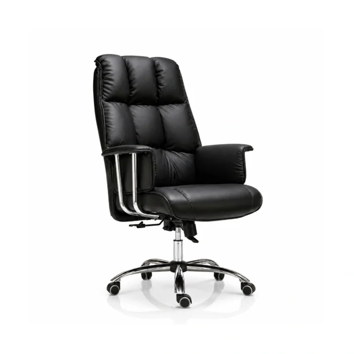Luxurious Black Leather Executive Office Chair - The Majesty
